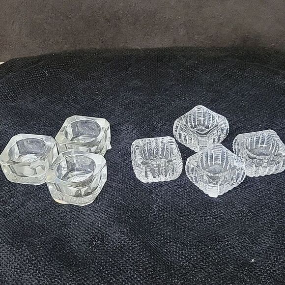 Salt Cellar Antique Vintage Open Dip Dish Lot Of 7 - Picture 1 of 10